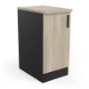Demeyere Meuble Bas 1 Porte 40 Cm Origan Noir Et Bois 1 Demeyere Meuble Bas 1 Porte 40 Cm Origan Noir Et Bois -Décoration De Meubles meuble bas 1 porte 40 cm origan noir et bois