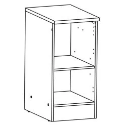 Demeyere Meuble Bas 1 Porte 40 Cm Origan Noir Et Bois -Décoration De Meubles meuble bas 1 porte 40 cm origan noir et bois 1 3