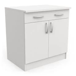 Demeyere Meuble Bas De Cuisine Blanc 2 Portes Mammy