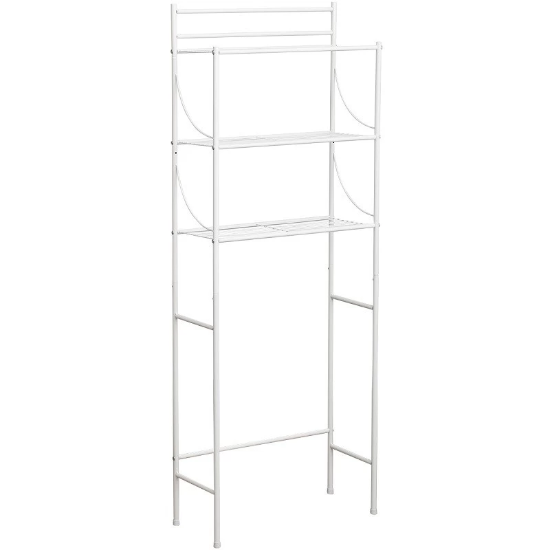 Meuble Dessus WC 3 Tablettes Métal Blanc