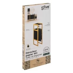 Meuble Dérouleur WC 1 Porte Noir Natureo 5Five -Décoration De Meubles meuble derouleur wc 1 porte noir natureo 5five 3