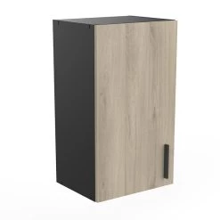 Demeyere Meuble Haut 1 Porte 40 Cm Origan Noir Et Bois