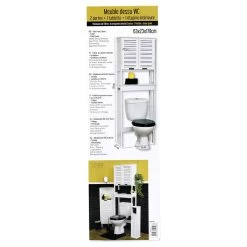 Décoration De Meubles -Décoration De Meubles meuble wc 1 tablette blanc 1