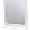 Miroir Avec Tablette Blanc Miami -Décoration De Meubles miroir avec tablette blanc