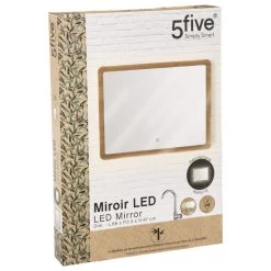 Miroir Rectangulaire 66x47 Bambou LED 5Five 11 Miroir Rectangulaire 66x47 Bambou LED 5Five -Décoration De Meubles miroir rectangulaire 66x47 bambou led 5five 4
