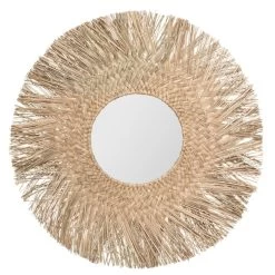 Miroir Rond 80 Cm En Roseau Ael Atmosphera
