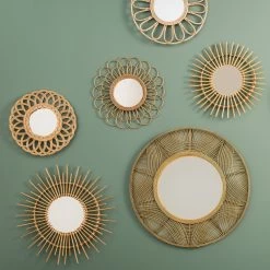Miroir Rotin Fleur D56 Atmosphera -Décoration De Meubles miroir rotin fleur d56 atmosphera 2