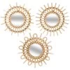 Miroirs En Rotin Soleil X3 Atmosphera -Décoration De Meubles miroirs en rotin soleil x3 atmosphera