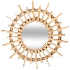 Miroirs En Rotin Soleil X3 Atmosphera -Décoration De Meubles miroirs en rotin soleil x3 atmosphera 4