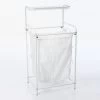 Panier à linge Blanc Sur Support -Décoration De Meubles panier a linge sur support