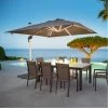 Parasol Carré Avec LEDs Equador Hespéride -Décoration De Meubles parasol carre avec leds equador hesperide