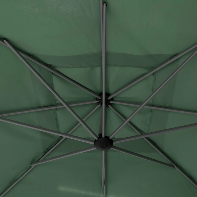 Parasol Décentré Carré Manoa Vert Olive Hespéride 7 Parasol Décentré Carré Manoa Vert Olive Hespéride – Image 5