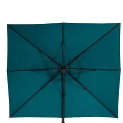 Parasol Décentré Eléa Inclinable Rectangulaire Bleu Canard Hespéride -Décoration De Meubles parasol decentre elea inclinable 3x4 bleu canard hesperide 2