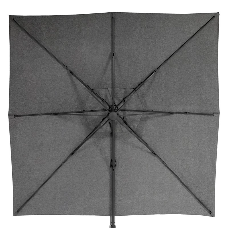 Parasol Décentré Eléa Inclinable Carré Oléfine Anthracite Hespéride 5 Parasol Décentré Eléa Inclinable Carré Oléfine Anthracite Hespéride – Image 3