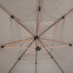 Parasol Déporté Rectangulaire Soly Honey Et Noisette Hespéride -Décoration De Meubles parasol deporte rectangulaire soly honey noisette hesperide 5