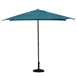 Parasol Droit Carré 2,5x2,5m Soya Bleu Canard Hespéride -Décoration De Meubles parasol droit carre 25x25m soya bleu canard hesperide 1