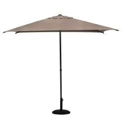 Parasol Droit Carré 2,5x2,5m Soya Taupe Hespéride -Décoration De Meubles parasol droit carre 25x25m soya taupe hesperide 1