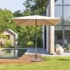 Parasol Droit Carré 2,5x2,5m Soya Taupe Hespéride -Décoration De Meubles parasol droit carre 25x25m soya taupe hesperide