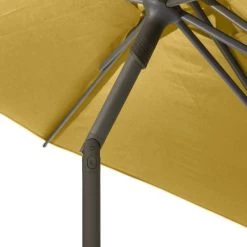 Parasol Droit Rond 2,7m Soya Jaune Moutarde Hespéride -Décoration De Meubles parasol droit rond 27m soya jaune moutarde hesperide 5