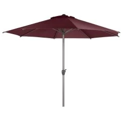 Parasol Mat Central Rond 3m Loompa Bordeaux Hespéride -Décoration De Meubles parasol mat central rond 3m loompa bordeaux hesperide 1