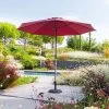 Parasol Mat Central Rond 3m Loompa Bordeaux Hespéride -Décoration De Meubles parasol mat central rond 3m loompa bordeaux hesperide