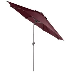 Parasol Mat Central Rond 3m Loompa Bordeaux Hespéride -Décoration De Meubles parasol mat central rond 3m loompa bordeaux hesperide 2