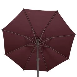 Parasol Mat Central Rond 3m Loompa Bordeaux Hespéride -Décoration De Meubles parasol mat central rond 3m loompa bordeaux hesperide 3