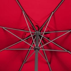 Parasol Mat Central Rond 3m Loompa Grenade Hespéride -Décoration De Meubles parasol mat central rond 3m loompa grenade hesperide 6