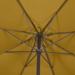 Parasol Mat Central Rond 3m Loompa Moutarde Hespéride -Décoration De Meubles parasol mat central rond 3m loompa moutarde hesperide 4