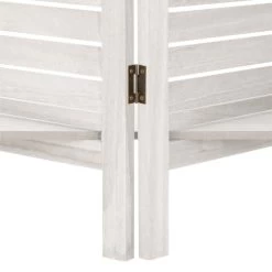 Paravent Bois 3 étagères Blanc Atmosphera -Décoration De Meubles paravent bois 3 etageres blanc atmosphera 2