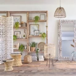 Paravent Bois Nomade Blanc Atmosphera -Décoration De Meubles paravent bois nomade blanc atmosphera 2