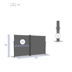 Paravent écran Double Antao Graphite Hespéride -Décoration De Meubles paravent ecran double antao graphite hesperide 3