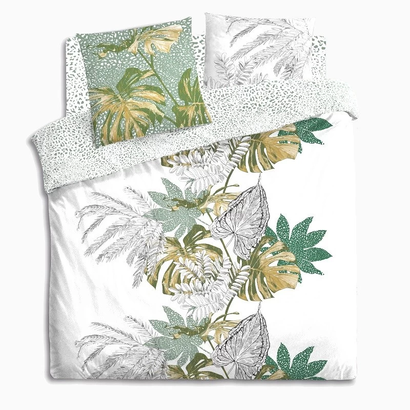 Parure De Lit Monstera Blanc Et Vert 240x220 Atmosphera 4 Parure De Lit Monstera Blanc Et Vert 240x220 Atmosphera – Image 2