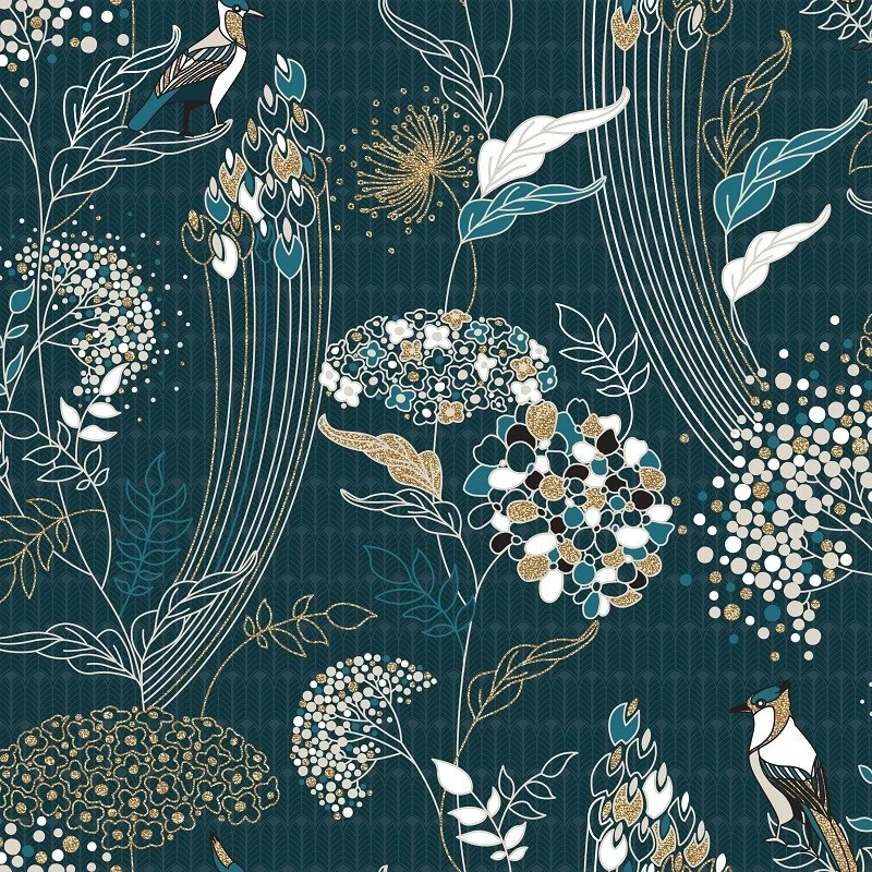 Parure De Lit Paon Bleu Canard 240x220 Atmosphera 5 Parure De Lit Paon Bleu Canard 240x220 Atmosphera – Image 3