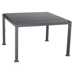 Pergola Carrée 3,6x3,6m Evora Graphite Hespéride -Décoration De Meubles pergola carree 36x36m evora graphite hesperide 2