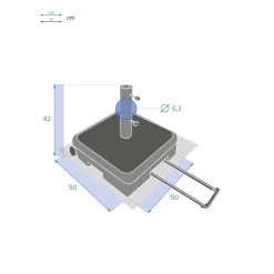 Pied De Parasol Valise à Roulettes Lostano 40kg Hespéride -Décoration De Meubles pied de parasol valise roulettes lostano 40kg hesperide 5