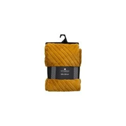 Plaid Géant 180x230 Fourrure Jaune Moutarde Atmosphera -Décoration De Meubles plaid geant 180x230 fourrure jaune moutarde atmosphera 1