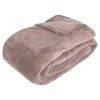 ATMOSPHERA Plaid Grand Modèle Microfibre 180x230 Cm Taupe -Décoration De Meubles plaid grand modele microfibre 180x230 cm taupe