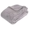 ATMOSPHERA Plaid Grand Modèle Microfibre 180x230 Cm Gris Clair -Décoration De Meubles plaid microfibre gris clair