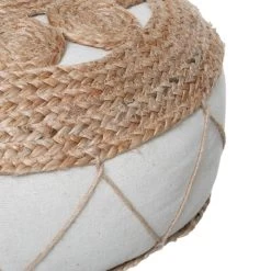 Pouf En Jute Ajouré 43x18 Atmosphera -Décoration De Meubles pouf en jute ajoure 43x18 atmosphera 2