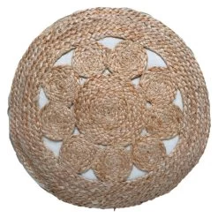 Pouf En Jute Ajouré 43x18 Atmosphera -Décoration De Meubles pouf en jute ajoure 43x18 atmosphera 4