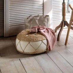 Pouf En Jute Ajouré 43x18 Atmosphera -Décoration De Meubles pouf en jute ajoure 43x18 atmosphera 5