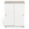 Demeyere Rangement 2 Portes Coulissantes Izzy Blanc Et Bois -Décoration De Meubles rangement 2 portes coulissantes izzy blanc et bois