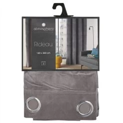 Rideau Gris Foncé Lilou 140x260 Atmosphera -Décoration De Meubles rideau gris fonce lilou 140x260 atmosphera 3