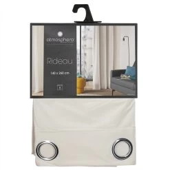 Rideau Ivoire Lilou 140x260 Atmosphera -Décoration De Meubles rideau ivoir lilou 140x260 atmosphera 3