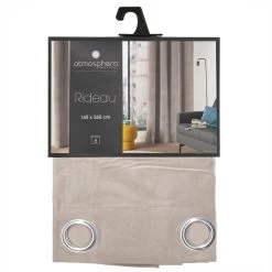 Rideau Taupe Lilou 140x260 Atmosphera -Décoration De Meubles rideau taupe lilou 140x260 atmosphera 3