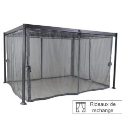 Rideaux Moustiquaires Pour Tonnelle Belize 3,8x3m Hespéride