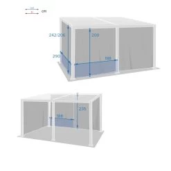 Rideaux Opaques Pour Tonnelle 4x3 M Avila Hespéride -Décoration De Meubles rideaux opaques pour tonnelle 4x3 m avila hesperide 2