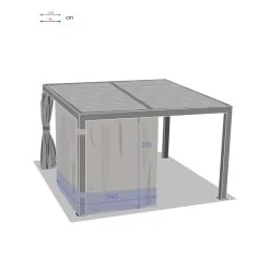 Rideaux Pour Tonnelle Majaé 3,6x3,6 M Hespéride -Décoration De Meubles rideaux pour tonnelle majae 36x36 m hesperide 1 2