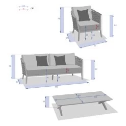 Salon De Jardin 5 Places Embruns Praline / Noisette Hespéride 14 Salon De Jardin 5 Places Embruns Praline / Noisette Hespéride -Décoration De Meubles salon de jardin 5 places embruns praline noisette hesperide 1 2